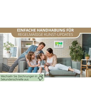 Buy Kiyari White A4 Picture Frame for Children's Drawings | Fillable Safety Acrylic Glass Stand or Hang | Holds 50-150 Artworks - International Shipping Available - Buy Online on GoSupps.com