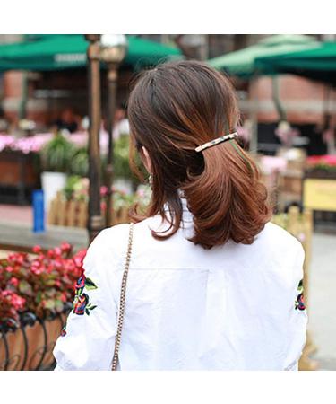 LUFOX 2 Pcs Handmade Celluloid Onyx Hair Pins - Elegant 4 Inch Hair Barrettes for Women/Girls - Buy Online on GoSupps.com