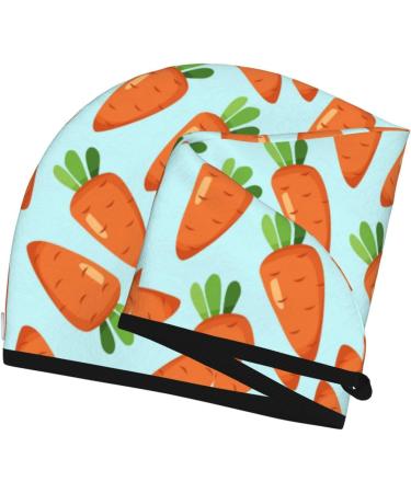 Cartoon Carrot Hair Towel Wrap | Fast Drying Towel Turban | Perfect Hair Drying Solution - Buy Online on GoSupps.com