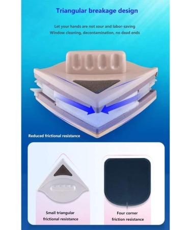 QTYUERGK Double-Sided Magnetic Window Cleaner Wiper Brush Useful Glass Surface Cleaning Tool Cleaners - Buy Online on GoSupps.com