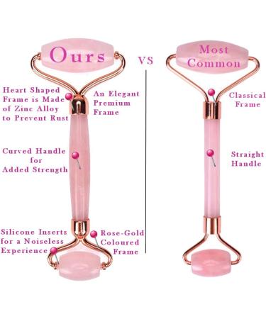 Jade Roller Face Massager: 100% Real Rose Quartz Gem Stone Roller: Beauty Facial Tool Anti Aging Reduces Eye Puffiness and Wrinkles: Neck Slimming Firming and Lymphatic Drainage: Noiseless - Buy Online on GoSupps.com