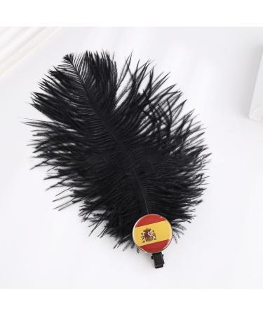 hgnxa World Sports Game Hair Clip Black Feather Hairpin Flags Duckbill Clip for German Italy Spanish Britain America USA - Buy Online on GoSupps.com