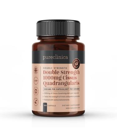 Double Strength Cissus Quadrangularis 1000mg x 180 Veggie Capsules -Up to 6 Months Supply 180 Count (Pack of 1) - Buy Online on GoSupps.com