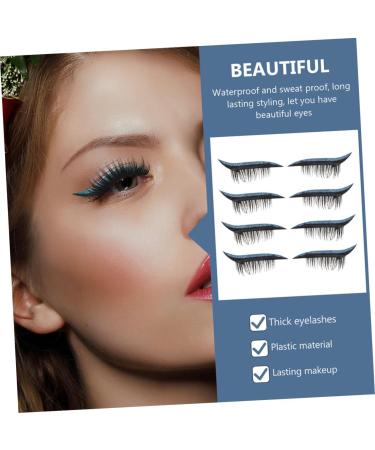 Angoily 28 Pairs Glitter Eyeliner Fake Eyelashes Cat Eyeliner Stickers Eye Makeup Sticker With Wings Tool 1 count (Pack of 1) As Shown 1 - Buy Online on GoSupps.com