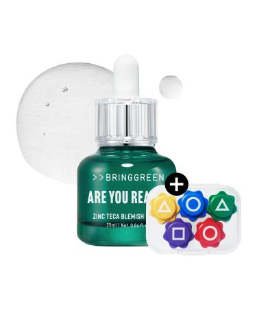 BRING GREEN X NETFLIX SQUID GAME Edition Zinc Teca Serum 25mL | Calming Serum for Skin Soothing & Oil Control | Includes Free Gonggi Tossing Game as Seen in Squid Game