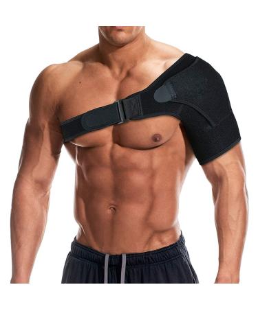 Shoulder Support Brace with Pressure Pad for Men Women, Adjustable Shoulder Brace for Torn Rotator Cuff, Tendonitis, Dislocation, AC Joint, Bursitis, Labrum Tear, Pain, Fits Right or Left Shoulder