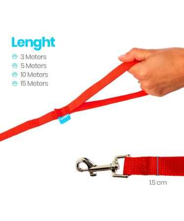 Buy Edipets Waterproof Dog Tow Line - 5m Red Training Leash for All Dog Sizes - Durable & Versatile - Buy Online on GoSupps.com