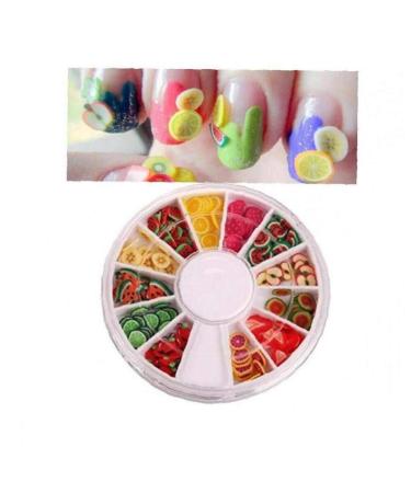 Buy Creative Nail Art Decoration - Cute Fresh Fruit Polymer Clay Sticks (12 Patterns) for International Shipping - Perfect for DIY Nail Design - Buy Online on GoSupps.com