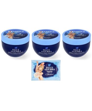 PAGLIERI Felce Azzurra Hydrating Body Cream 250ml + Felce Azzurra Talcum Powder 100g Pack of 3