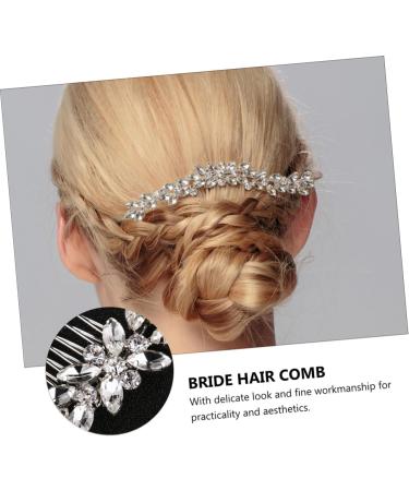 DOITOOL 1pc Hair Comb Tiara Barrettes for Women Teasing Combs for Women Bride Hair Side Comb Bridal Headdress Rhinestone Headdress Rhinestone Headwear Miss Alloy Rhinestones Bun - Buy Online on GoSupps.com