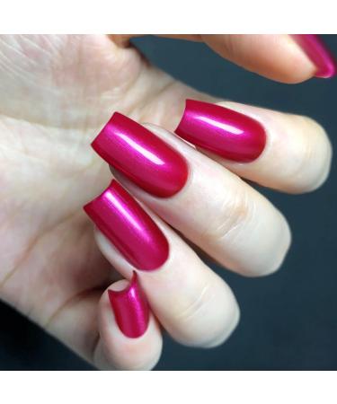 DouborQ Red Nail Polish Long-lasting Glossy Nail Art Varnish (03) Fluorescent Red - Buy Online on GoSupps.com