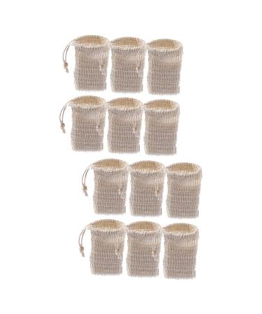 Ipetboom 12 Pcs Soap Bag Home Accessory Home Supply Convenient Soap Pouch Soap Exfoliating Bag Pouch Soap Savers for Soap Exfoliating Soap Saver Cotton Linen Bath Ball Self Made 14X9X0.2CMx2pcs Beigex2pcs