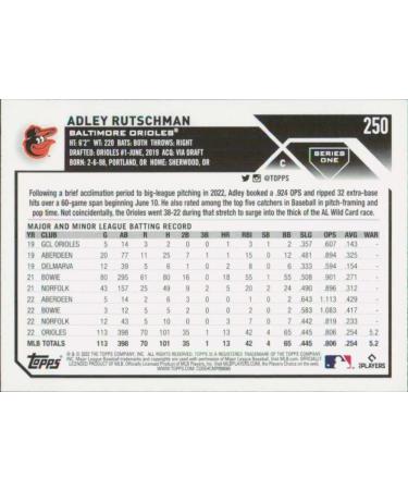 2023 Topps Adley Rutschman RC #250 - Baltimore Orioles Rookie Baseball Card - Buy Online on GoSupps.com