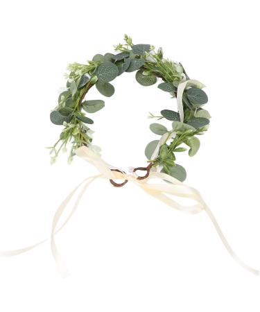 Floral Headpiece Floral Crown Eucalyptus Wreath Artificial Green Garland Headbands Eucalyptus Wreath for Seaside Vacation Photo Props - Buy Online on GoSupps.com