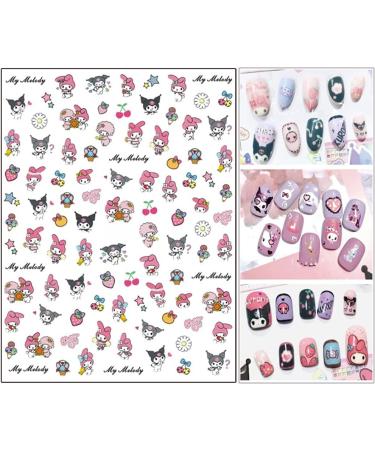 Cute Cinnamoroll Nail Stickers - 4 Sheets 3D Self-Adhesive Cartoon Nail Art Supplies for Women, Girls, Kids - Kawaii Designer Manicure Decoration Gifts (300+ Decals) - Buy Online on GoSupps.com