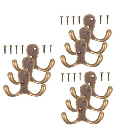 Cabilock Coat Hanger Wall Hooks 9 pcs Hanging Hat Hook Hooks Door Metal Heavy Cup Double Robe Hanger Wall Clothes Bathroom Hat Hook Clothes Rack 6.4X4.3CMx3pcs As Shownx3pcs