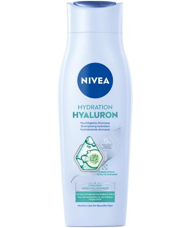 NIVEA Hydration Hyaluron Moisturizing Shampoo for Dry Hair with Hyaluronic Acid Silicone-Free Vegan Shampoo for Natural Shine (250 ml)