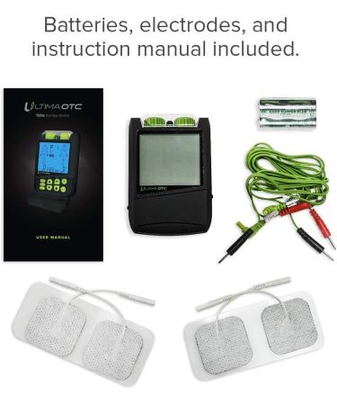 Ultima OTC TENS Massager - Best Electric Muscle Stimulator for Pain Relief & Nerve Therapy Device - International Shipping Available - Buy Online on GoSupps.com