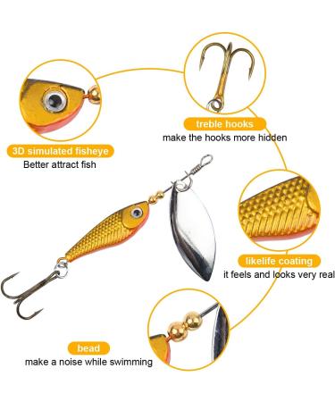 Shop Vicloon Spinner Blinker Set - 16 Premium Fishing Baits with Triplet Hooks for Trout Perch Salmon Pike & Walleye | International Shipping Available - Buy Online on GoSupps.com