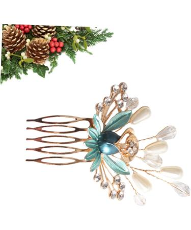 DOITOOL Wedding Hair Clips Bridal Headdress Pearl Hair Barrettes Pearl Headpiece Crystal Headpiece Wedding Bridal Hair Clip Pin Bridal Hairpin Pearl Hair Clip Bride Manual Comb - Buy Online on GoSupps.com