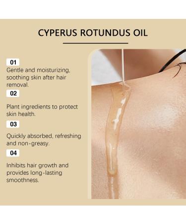 2Pcs Cyperus Rotundus Oil Natural Cyperus Rotundus Oil for Hair Removal Reduces Unwanted Hair Growth Moisturizes & Soothes Skin Reducing Body Hair Growth Shrink Pores for All Skin Types(60ml) - Buy Online on GoSupps.com