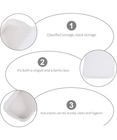 Abaodam 4pcs Box crisper plastic sandwich container containers with lids Refrigerator Storage Can rice food - Buy Online on GoSupps.com