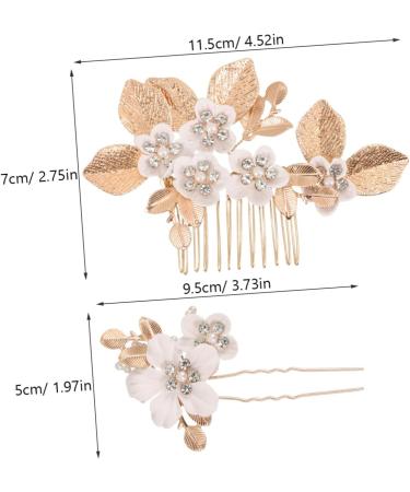 HAPINARY 1 Set Leaves and Flowers Hair Comb Wedding Hair Accessories for Brides Flower Hair Combs Flower Hair Clips for Women Bride Headpieces for Wedding Hair Accessories for Bridesmaids - Buy Online on GoSupps.com