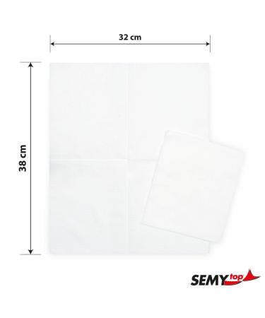Semy Top Special Cleaning Cloths - White Dispenser Box 32x38cm 100 Cloths - Ideal for Home & Commercial Use - Buy Online on GoSupps.com