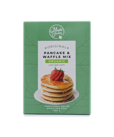 MapleFarm - Organic Pancake and Waffle Mix - 500g pack - Original ORGANIC MIX 500 g (1 pack) - Buy Online on GoSupps.com