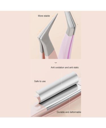 False Eyelash Tweezers Professionals Curved Stainless Steel Lash Extension Tool for Eyelashes and Makeup - Buy Online on GoSupps.com