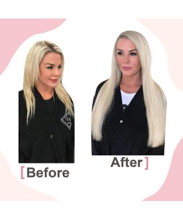 Easyouth Keratin U-Tips Real Hair Extensions - Platinum Blonde 20 Inch 50g/50 Pieces Bonding #60 - Premium Quality U-Tip Hair for Seamless Installation - Buy Online on GoSupps.com