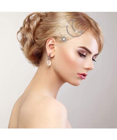 Buy Vintage Metal Hairpins - 6-Piece Rhinestone Snowflake Star Moon Clips for Women & Girls | International Shipping - Buy Online on GoSupps.com