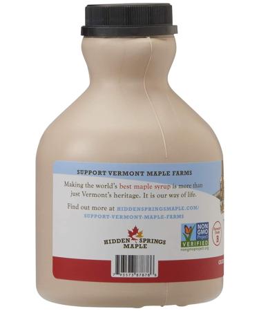 Hidden Springs Maple Organic Vermont Maple Syrup Grade A Dark Robust - 16oz BPA-Free Jug - Buy Online on GoSupps.com