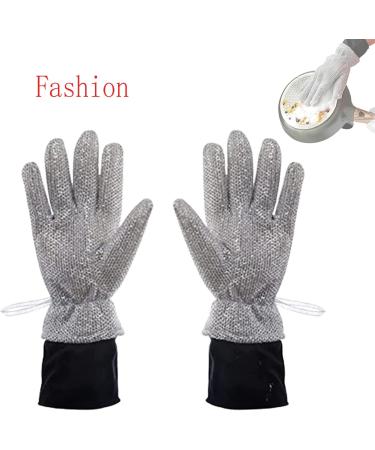 Wire Dishwashing Gloves Reusable Thickened Waterproof Kitchen Dishwashing Glove 2023 New Wire Dishwashing Gloves (Silver) - Buy Online on GoSupps.com