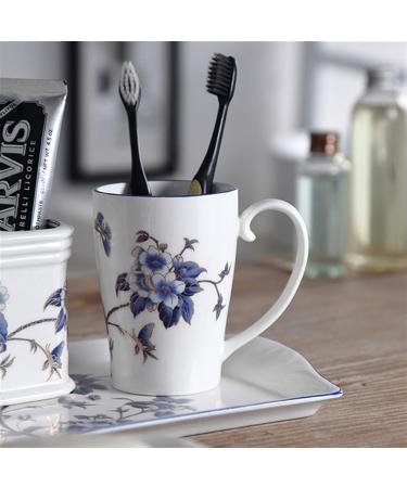 Soap Dispenser Blue Floral Pattern 6-Piece Ceramic Soap Dispenser Set with Tray Kitchen Bathroom Hotel Accessories for Bathroom Kitchen Home Bathroom Countertop Soap Dispensers - Buy Online on GoSupps.com