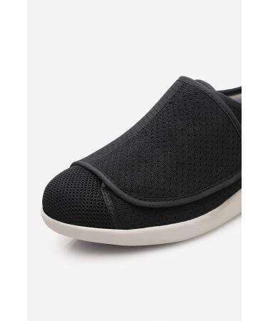 Women's Wide Width Diabetic Walking Shoes - Adjustable Comfort for Plantar Fasciitis, Bunions, Arthritis - 10.5 Wide Black - Buy Online on GoSupps.com