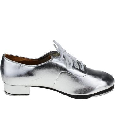 MSMAX Adult Lace Up Tap Dance Shoe 10.5 - Silver | Premium Quality Tap Shoes - Buy Online on GoSupps.com