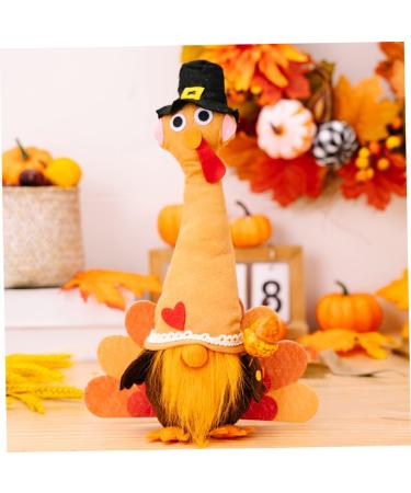 Alipis Dwarf Turkey Decor Ornament Thanksgiving Turkey Gnome Thanksgiving Stuffed Gnome Autumn Fireplace As Shown 1 35X6X5CM - Buy Online on GoSupps.com
