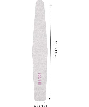 Nail Files 25 Pieces 100/180 Grit Double-Sided Polishing Tools for Acrylic Fake Nails with Sandpaper Surface Foam Layer and Plastic Back - Buy Online on GoSupps.com