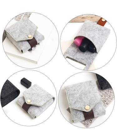 Shop Minkissy 2 Pcs Lipstick Bag & Mini Wallet | Lip Balm Holder & Organizer - Light Grey - Buy Online on GoSupps.com