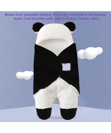 Hooded Swaddle Blanket for Newborn Baby Boys and Girls - Yinuoday Fleece Sleeping Bag in Black - Buy Online on GoSupps.com