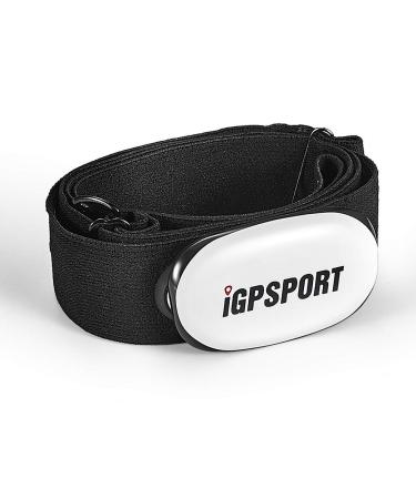 IGPSport HR40 Heart rate knife Bluetooth & Ant+ with chest strap for running cycling gym compatible with Garmin Polar Wahoo White