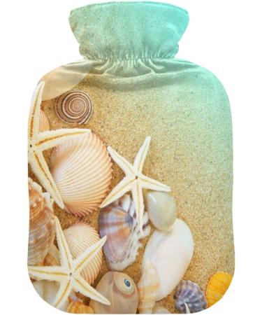Naanle Mussels Seestern Heat Bottle 1L - Transparent Hot Water Bottle for Pain Relief Bed Warmer & Cold Therapy - Ideal for Hands & Feet - Buy Online on GoSupps.com