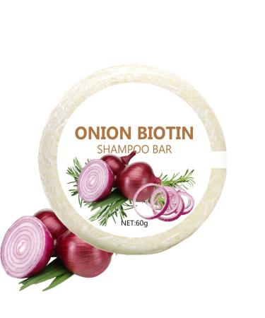 Shampoing A L Onion onion Biotin Shampoo Bar Deep Cleansing & Moisturing Strengthening Hairs Suitable for All Hair Types-1pcs