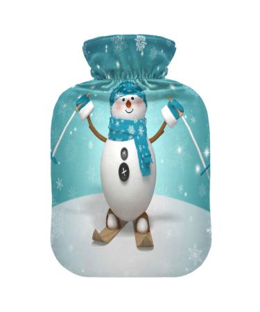 Snowman Christmas Heat bottle with reference heat bottles for pain relief heat bottle water bag Warming water bed Warmer for neck and shoulder pain 2l