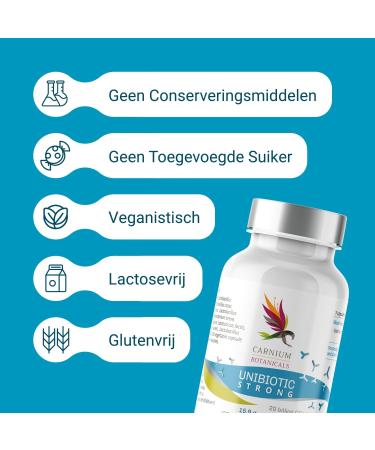 BIO PACK Carnium Botanicals Unibiotic Strong Probiotic capsules with 15 cultures complex Microbiome capsules glutenfree & vegan 30 capsules - Buy Online on GoSupps.com