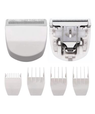 2 Pack Professional Peanut Clipper/Trimmer Snap On Replacement Blades #2068-300 - Compatible with Wahl Peanut Hair Clipper/Trimmer, White White 2 Pack