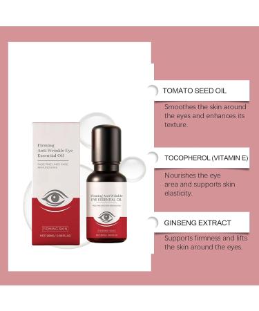 Huile essentielle pour les yeux raffermissante anti-rides bille de roulement pour les yeux l'huile de ricin avec extrait de ginseng s rum sous les yeux pour les cernes les poches (2 pi ces) - Buy Online on GoSupps.com