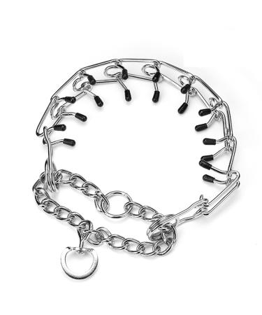 rflaueo 1pc 4mmx60cm Metal Choke Chain for Dog nti Bark Collars for Dogs Durable Thick Prong Collars for Pet Outdoor Training Anti Bark Collars for Dogs(U139-1)