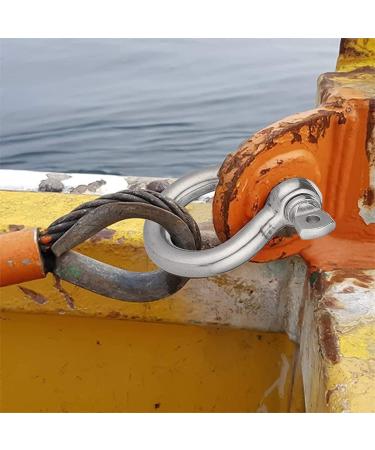 Enenes 4 PCS 1/4 Inch 6mm Screw Pin Stainless Steel Anchor Shackle 304 Stainless Steel Bow Shape Anchor Shackle for Traction Steel Wire to Lifting Sailing Bracelet Anchor Chain - Buy Online on GoSupps.com